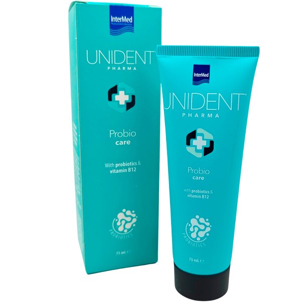 Tandpasta med probiotika og vitamin B12 UNIDENT PHARMA Probio Care Xylitol 75ml