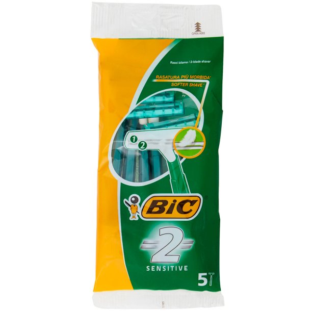 BIC 2 Sensitive Engangsskrabere 5 stk. 