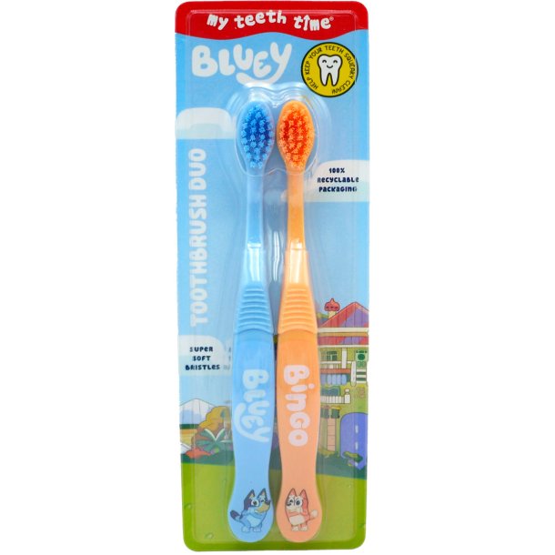 B�rnetandb�rster 2 stk. BLUEY My Teeth Time Soft
