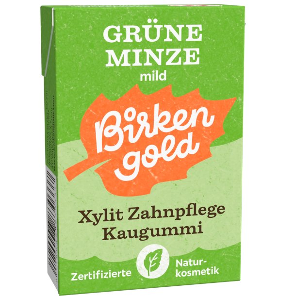 Naturel Xylitol Chewing-gum Birkengold Spearmint Green Mint 20 pcs