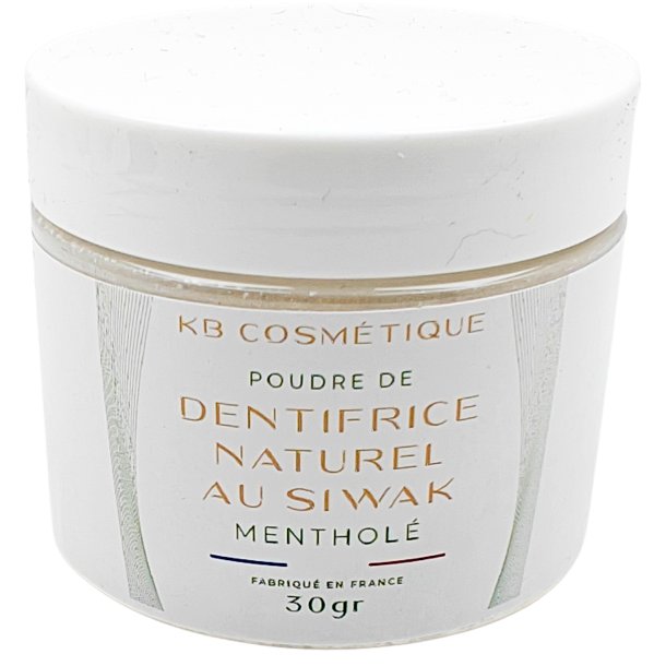 Miswak Tandpasta Pulver KB COSMETIQUE Poudre de Dentifrice Naturel au Siwak Menthol � 30 g