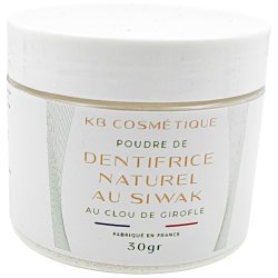 Miswak Tandpasta Pulver KB COSMETIQUE Poudre de Dentifrice Naturel au Siwak - Clove (30 g)