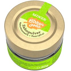 BIRKENGOLD Birch Gold Mint Tooth Powder � Fluoriton Hammastahna Pulveri xylitolilla (30 g)