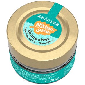 BIRKENGOLD Birch Gold Herbs Tooth Powder � Fluorittoman Hammastahna-jauhe yrteill� & xylitolilla (30 g)