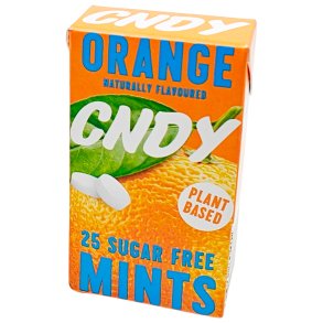 Xylitol Pastillen CNDY Orange Sugar Free Mints pflanzenbasiert � 25 Stk.