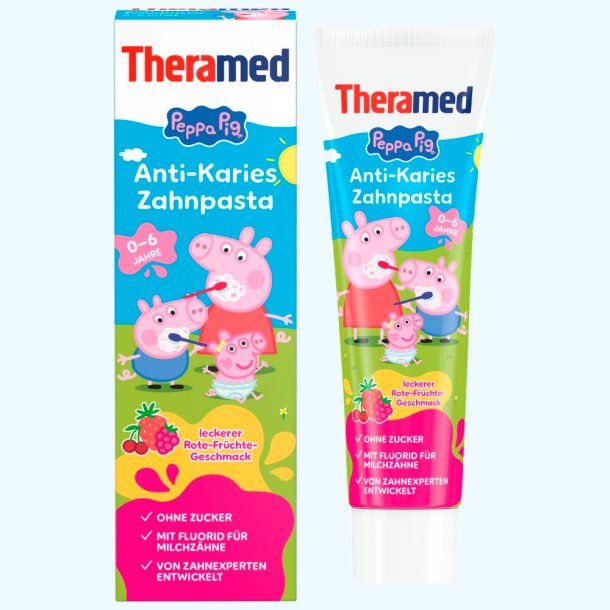 B�rnetandpasta THERAMED Gurli Gris Anti-Karies 0�6 �r � 50 ml (1000 ppm fluor)