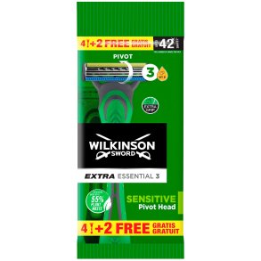 Wilkinson Sword Extra Essential 3 Sensitive Engangsskrabere (6 stk.)