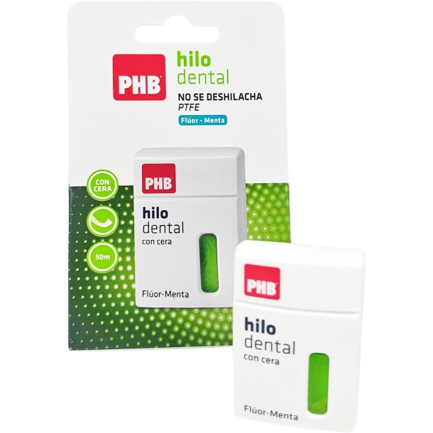 PHB Hilo Dental Tandtråd  PTFE med Fluor och Mint (50 m)