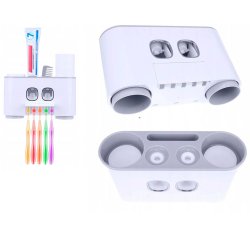 Zahnb&uuml;rstenhalter mit Zahnpastaspender und Zahnbecher