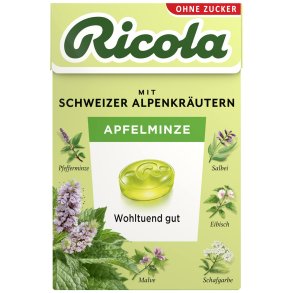  RICOLA Applemint Sockerfria �rtpastiller 50g
