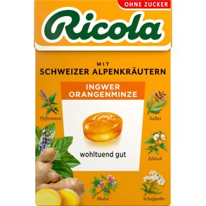 Ricola Ginger Orangemint �rtgodis 50g