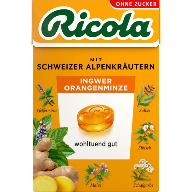 Ricola Ginger Orangemint �rtgodis 50g