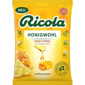 RICOLA Honey Well Honung & Citron Pastiller med Flytande Honungskärna (Ps. 68g)