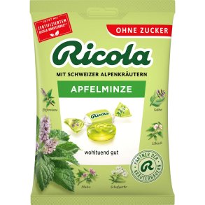 RICOLA Applemint Sockerfria �rtpastiller (Ps. 75g)