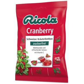 RICOLA Cranberry Sockerfria �rtpastiller med Vitamin C (Ps. 75g)
