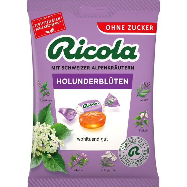 RICOLA Fl�derblom Sukkerfri �rtpastiller (Ps. 75g)