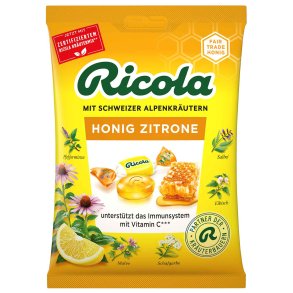 RICOLA Honung & Citron �rtpastiller med Vitamin C (Ps. 75g)