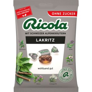 RICOLA Lakrits Sockerfria �rtpastiller (Ps. 75g)