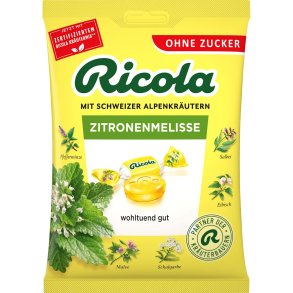 RICOLA Sockerfria �rtkarameller med frisk citronmeliss (Ps. 75g)