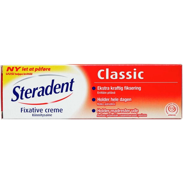 Steradent Classic Prosthetic Glue Zinkfreie Haftcreme f&uuml;r Zahnprothesen
