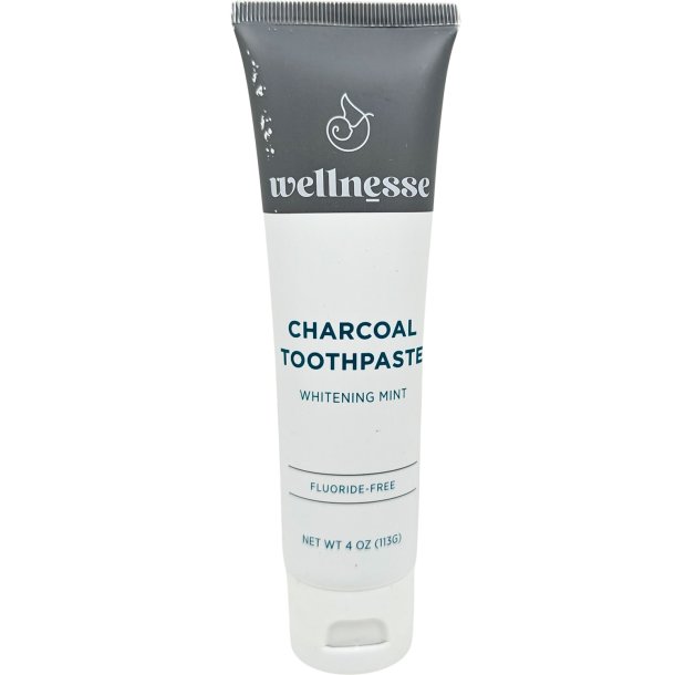 Hydroxyapatite Whitening Hammastahna WELLNESSE Charcoal &amp; Xylitol (Fluorfri) 113g