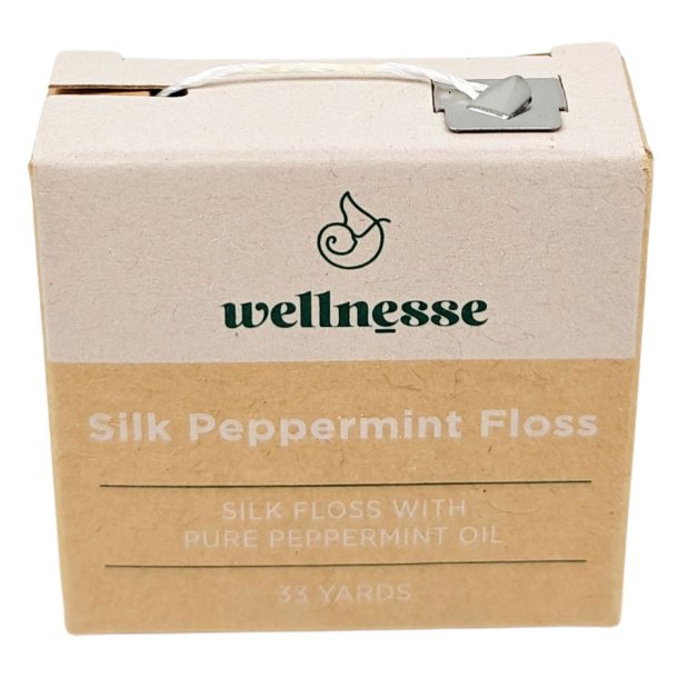 WELLNESSE Silk Peppermint Floss � Natürliche Zahnseide (30 m / 33 yards)