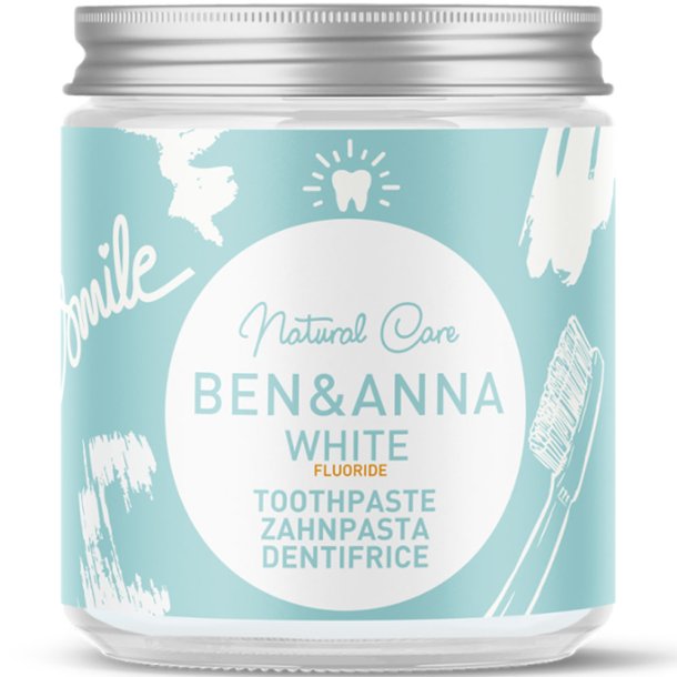 Luonnollinen Xylitol Hammastahna BEN &amp; ANNA White Fluoride 100 ml