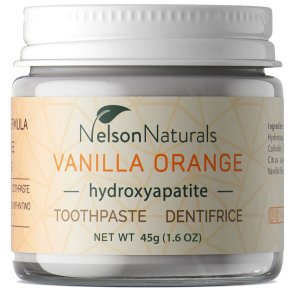 Hydroxyapatit & Xylitol Tannkrem NELSONS Naturals Organic Vanilla Orange (Reisest�rrelse 45g)
