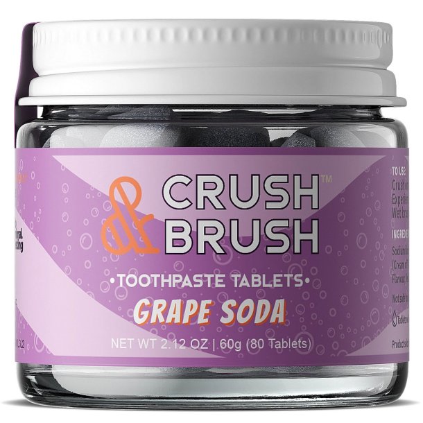 Xylitol Hammastahna Tabletter NELSONS Crush &amp; Brush Grape Soda 60g
