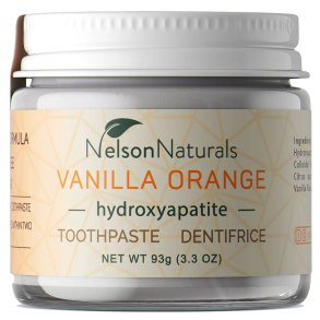 Hydroxyapatit & Xylitol Tannkrem NELSONS Naturals Organic Vanilla Orange (93g)
