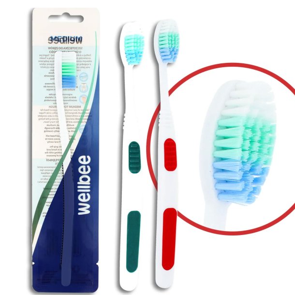 WELLBEE Tandenborstel 0.18 mm 1 stk. Medium Folie