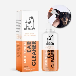 DogsLife Anti-Fungal Ear Cleaner � Ohrenreiniger für Hunde mit aloe vera und kokos � 237 ml