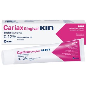 Klorhexidin Tandkräm KIN Cariax Gingival tandkräm 75 ml.  intensiv vård för irriterat och blödande tandkött