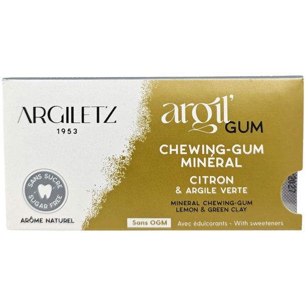 Tandpleje Tyggegummi ARGILETX Argil�gum � Mineral tyggegummi med citron &amp; gr�n ler