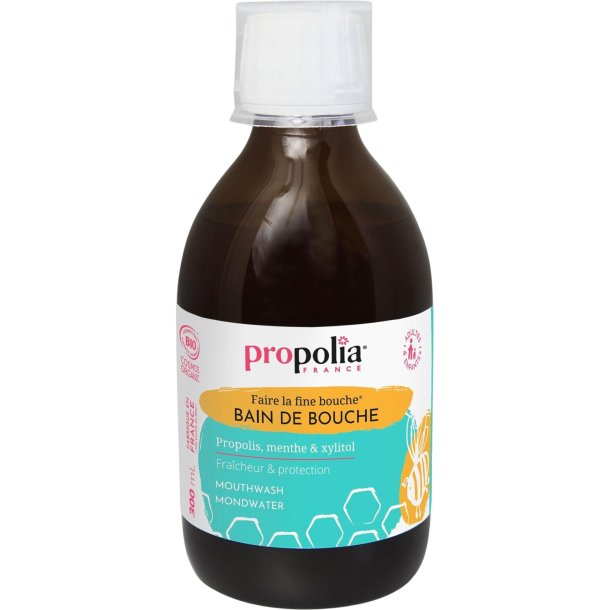 Økologisk Xylitol Munnvann PROPOLIA Propolis &amp; Mint 300 ml.