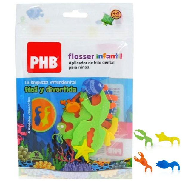 Tandtr�dsb�jler til B�rn PHB PHB Flosser Infantil 16 stk.