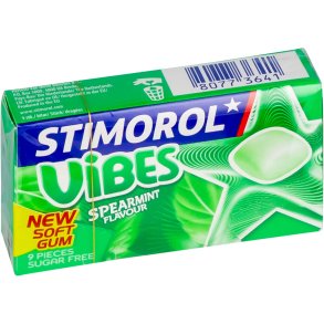 STIMOROL Tyggegummi Vibes Spearmint (21g) � Sukkerfri tyggegummi med frisk mintsmag
