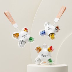 Boîte à pilules Mini portable à 4 compartiments  boîte à médicaments compacte pour vos déplacements