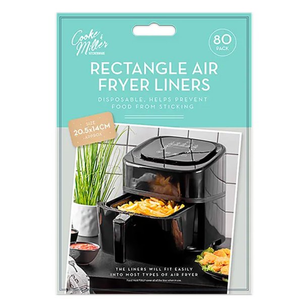 Papier air fryer – 14 x 20,5 cm (80 pcs.) | Nettoyage facile et moins de graisse