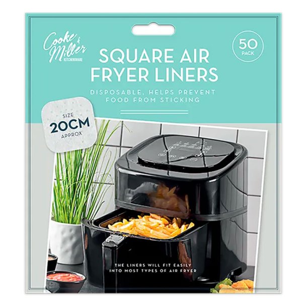Papier pour air fryer 20 x 20 cm (50 pcs.) | Nettoyage facile et meilleure cuisson