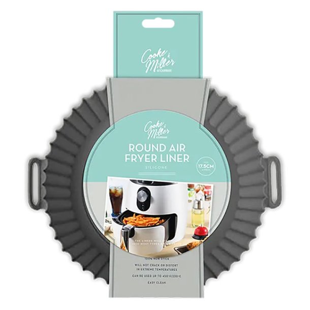 Air Fryer Moule en silicone Ø17,5 cm  Réutilisable, non-stick et facile à nettoyer