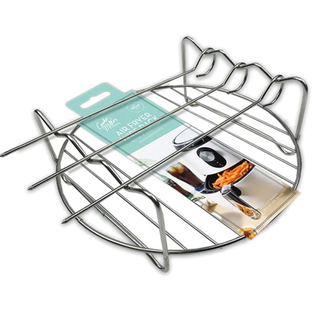 Grille pour air fryer avec brochettes Ø19 cm  double niveau et capacité supplémentaire