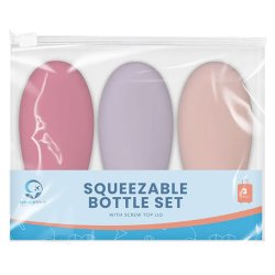 Flacons de voyage squeeze – lot de 3 pour bagage cabine