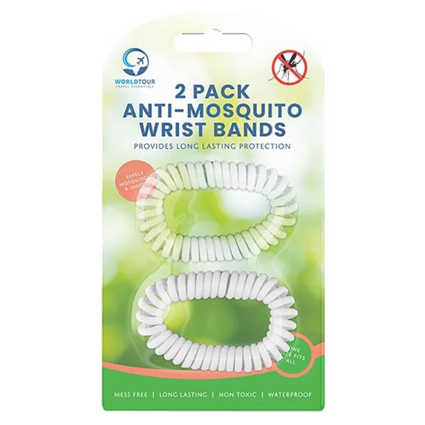 Bracelet anti-moustiques Citronella lot de 2 – protection naturelle contre les moustiques
