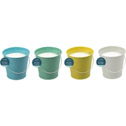 ROWAN Bougie seau à la citronnelle  metal bucket pour terrasse &amp; jardin