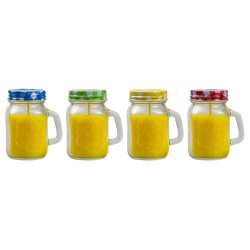 ROWAN Mini Gingham Citronella Mason Jar Candle � bougie anti-moustiques cosy en verre