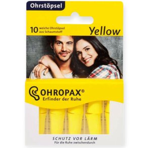 OHROPAX Yellow �ronproppar (10 st)  effektiv ljudd�mpning i mjukt skum