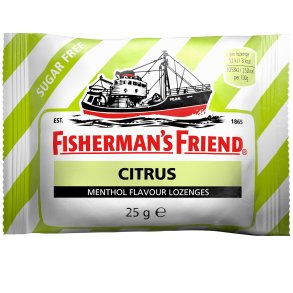  FISHERMAN�s FRIEND Sukkerfrie halstabletter Fisherman�s Friend Citrus (25g) � Friskhet med en syrlig twist 🍋