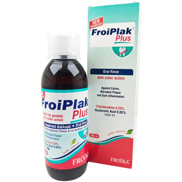 Klorhexidin Mundskyl 0.20 % med Xylitol FROIPLAK Plus Oral Rinse � 250 ml
