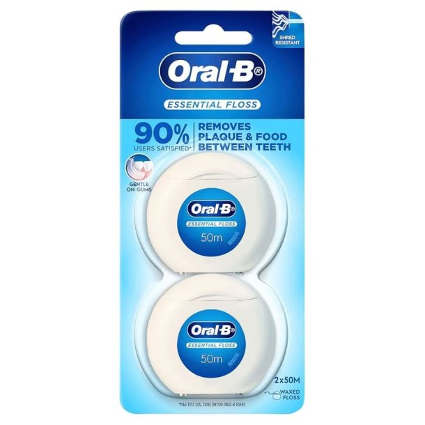 Oral-B Tanntr�d Essential 2 x 50 mtr. Waxed Mint